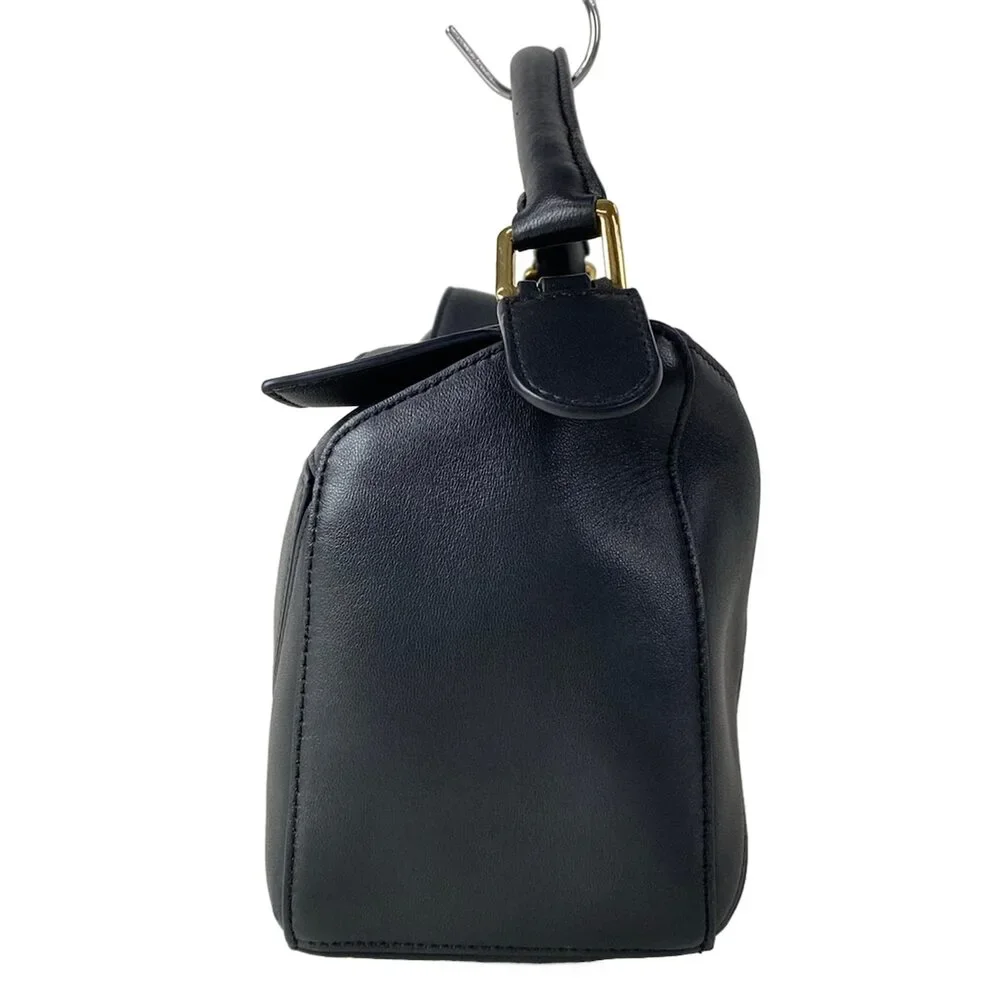 Loewe Featherlight Puzzle Bag, Small Handbag Black Gold
